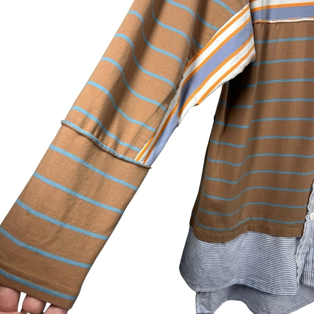 Davi & Dani Patchwork Collared Button Down Blouse… - image 6